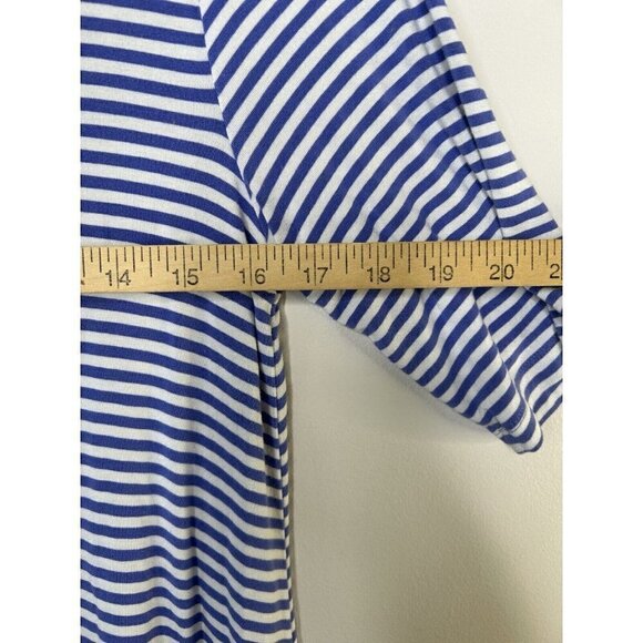 Old Navy Womens Blue Striped Short Sleeve Round Sleeve Shift Dress Size Medium - Picture 7 of 9